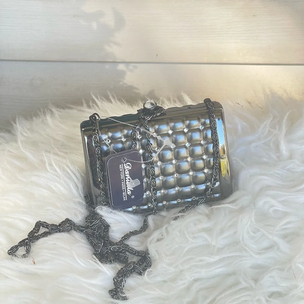 Daniella fine Austrian crystals hard shell evening bag